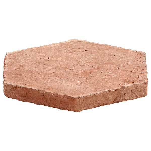 Clay House Red 4" Hex Matte Terracotta Matte Terracotta