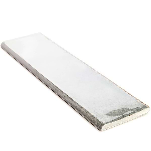 Alchimia Pearl Bullnose; in Gray White Body Ceramic; for Backsplash, Bathroom Wall, Shower Wall; in Style Ideas Beach, Farmhouse