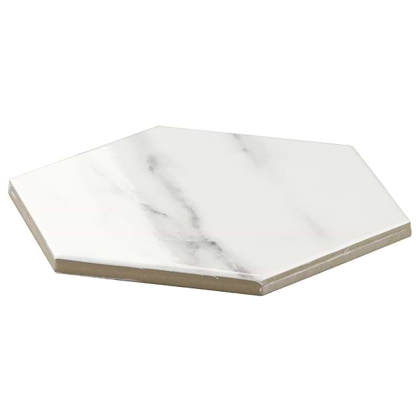 Ducale Statuario 6" Hexagon Polished Porcelain Tile