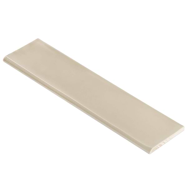 Rumba Vision Bullnose 3x12; in Beige White Body Ceramic; for Backsplash, Bathroom Wall, Kitchen Wall, Shower Wall, Wall Tile; in Style Ideas Beach, Farmhouse
