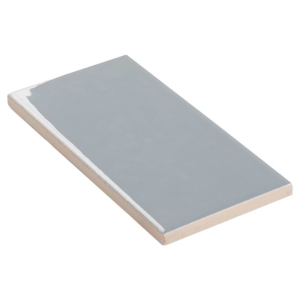Market Street Gray 3x6 Polished Porcelain Tile