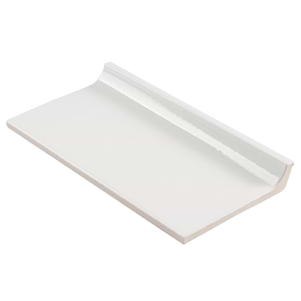 Market Street White 4x8 Polished Porcelain Cove Base