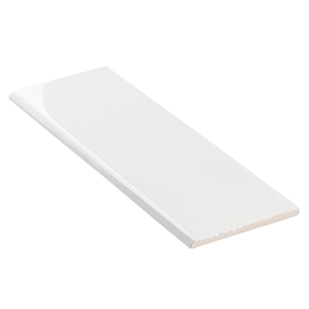 Market Street White Bullnose 4x12 
