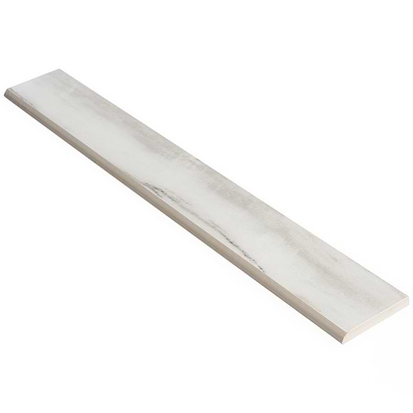 Close Out - Everyday Marble Bianco Lasa Bullnose; in White Porcelain; for Backsplash, Bathroom Floor, Bathroom Wall, Commercial Floor, Outdoor Wall, Shower Floor, Shower Wall
