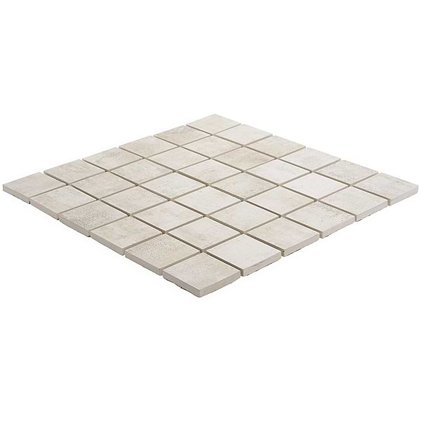 Runway Ash Light Beige 2x2 Matte Porcelain Mosaic Tile