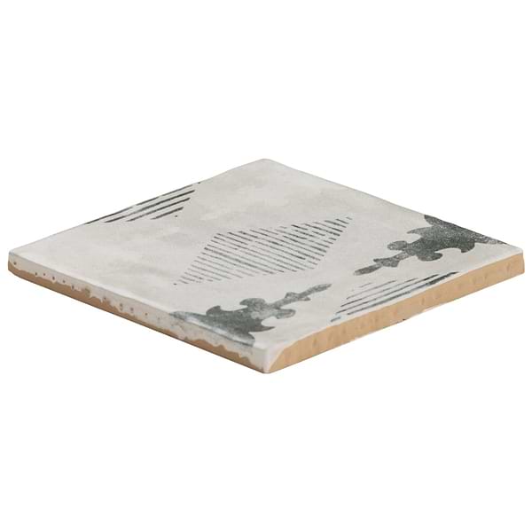 Paula Purroy Como Aztec Blue Gray 5x5 Matte Ceramic Tile