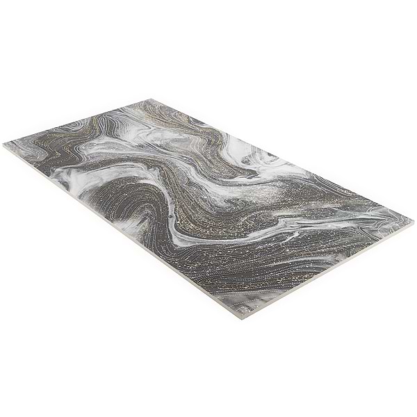 Galaxy Deco White 24x48; in Black + White + Gold + Gray Porcelain; for Backsplash, Bathroom Wall, Kitchen Wall, Outdoor Wall, Shower Wall, Wall Tile; in Style Ideas Mid Century, Whimsical