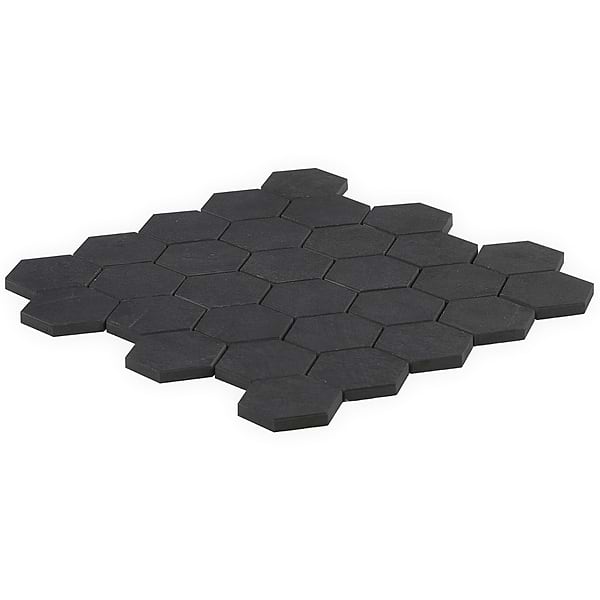 Artile Black Gold 2" Hexagon Matte Porcelain Mosaic Tile