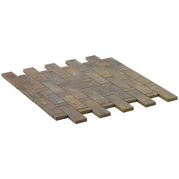Artile Copper 1x3 Weave Matte Porcelain Mosaic Tile