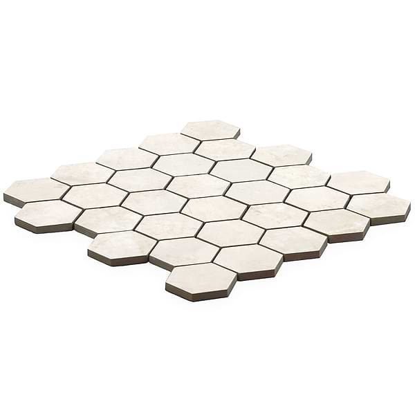 Artile Ivory 2" Hexagon Matte Porcelain Mosaic Tile