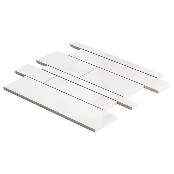 Lithe Dolomite Snow Railroad Polished  Porcelain
