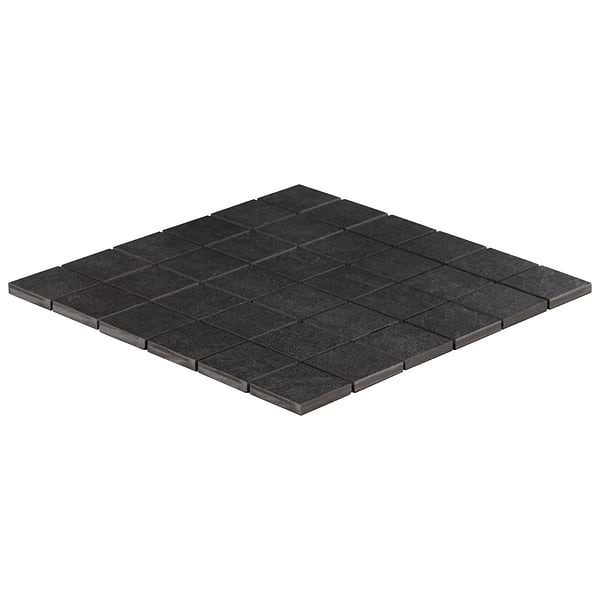 Motley Charcoal Black 2x2 Limestone Look Matte Porcelain Mosaic Tile