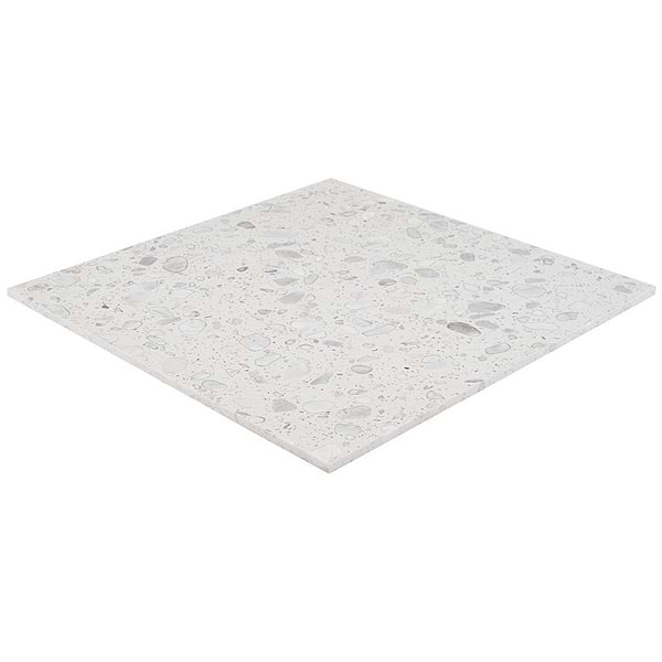 Italy Terrazzo Sacra Bianco White 24x24 Honed Terrazzo Tile