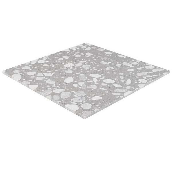 Italy Terrazzo Sacra Grigio Gray 24x24 Honed Terrazzo Tile