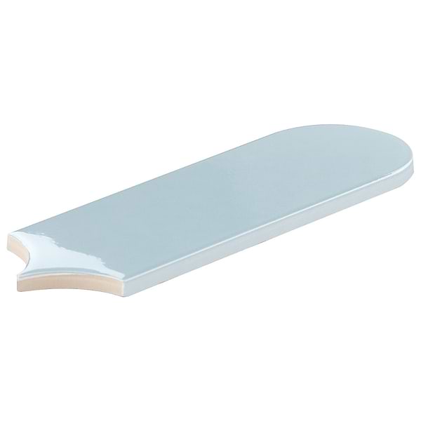 Fan Blue 3x8 Fishscale Mixed Finishes Ceramic Wall Tile
