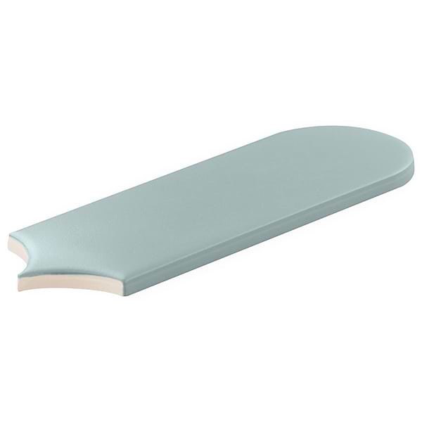 Fan Marine Blue 3x8 Fishscale Matte Ceramic Wall Tile