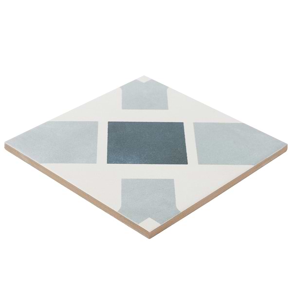 Dhar White Cross 9x9 Matte Porcelain