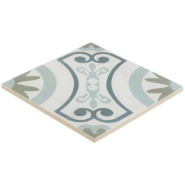 Lapaz White Garden 9x9 Matte Porcelain Tile