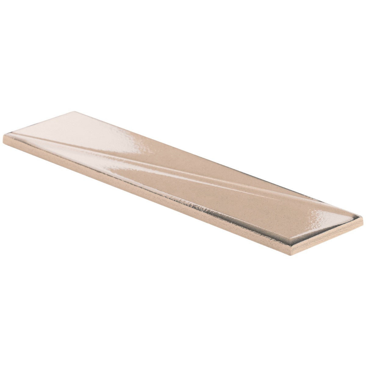 Close Out - Pulse Dune Beige 3x12 3D Glossy Ceramic Subway Tile