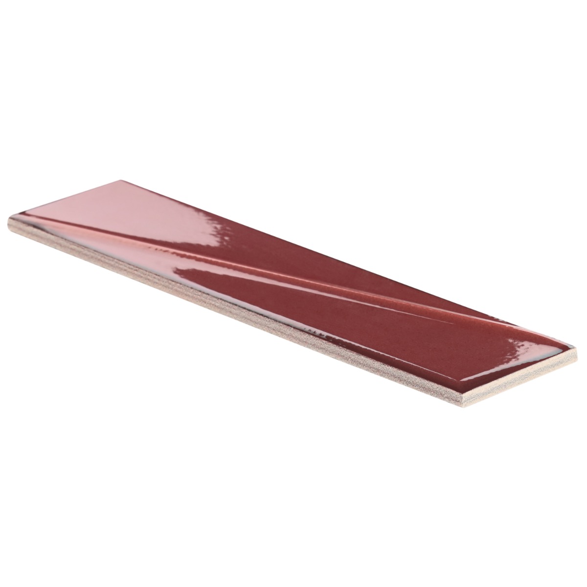 Close Out - Pulse Ruby Red 3x12 3D Glossy Ceramic Subway Tile