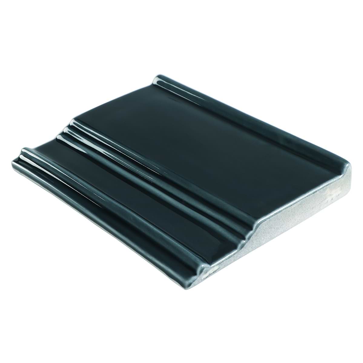 Baroque Glass Midnight Blue Base Molding Polished Glass