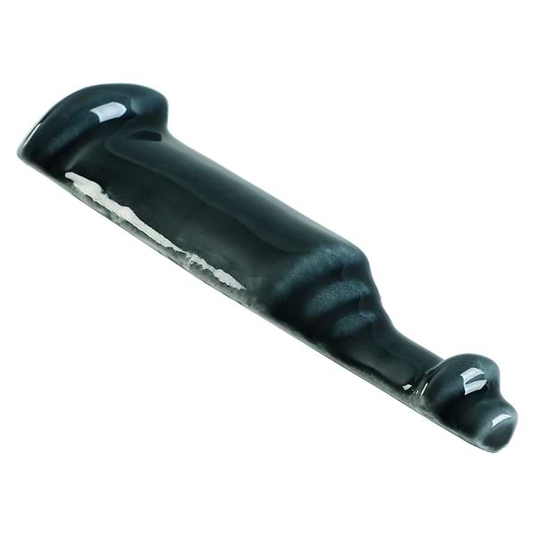 Baroque Glass Corner Piece for Base Molding Midnight Blue Polished Glass