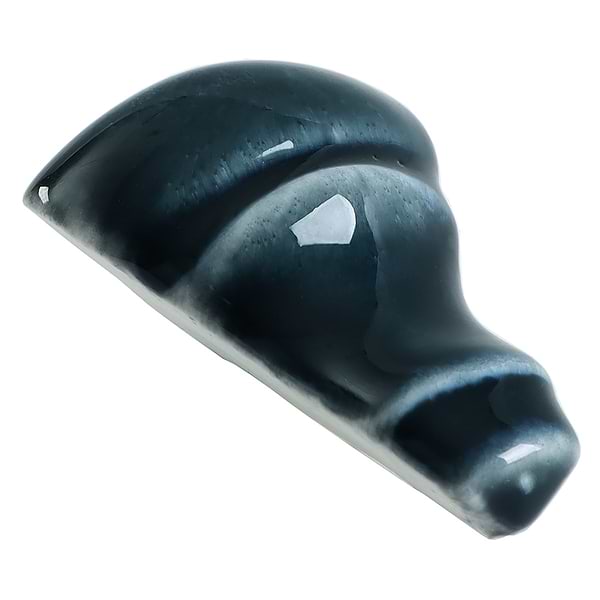 Baroque Glass Corner Piece for Chair Rail Midnight Blue Polished Glass