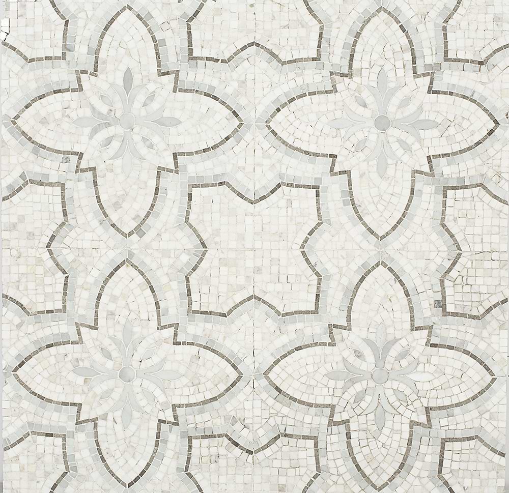 Floral Bianco Grigio 