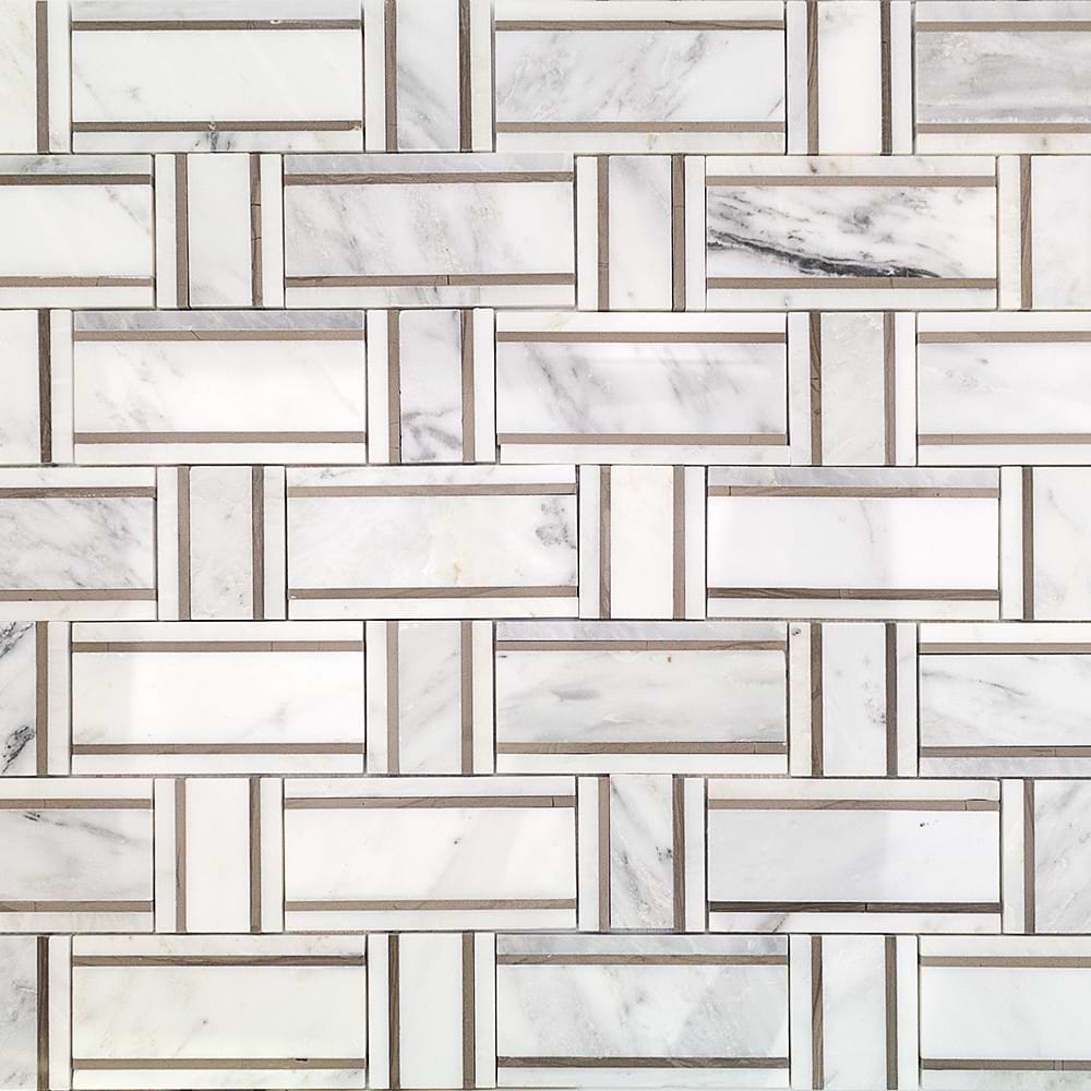 Interlace Asian Statuary & Athens Gray Polished Marble