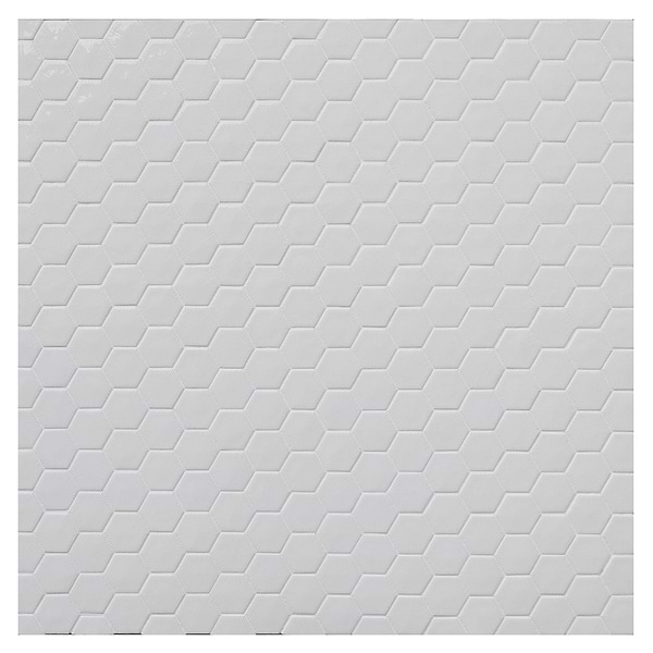 Baroque Glass Blanco White 3" Burst Polished Mosaic