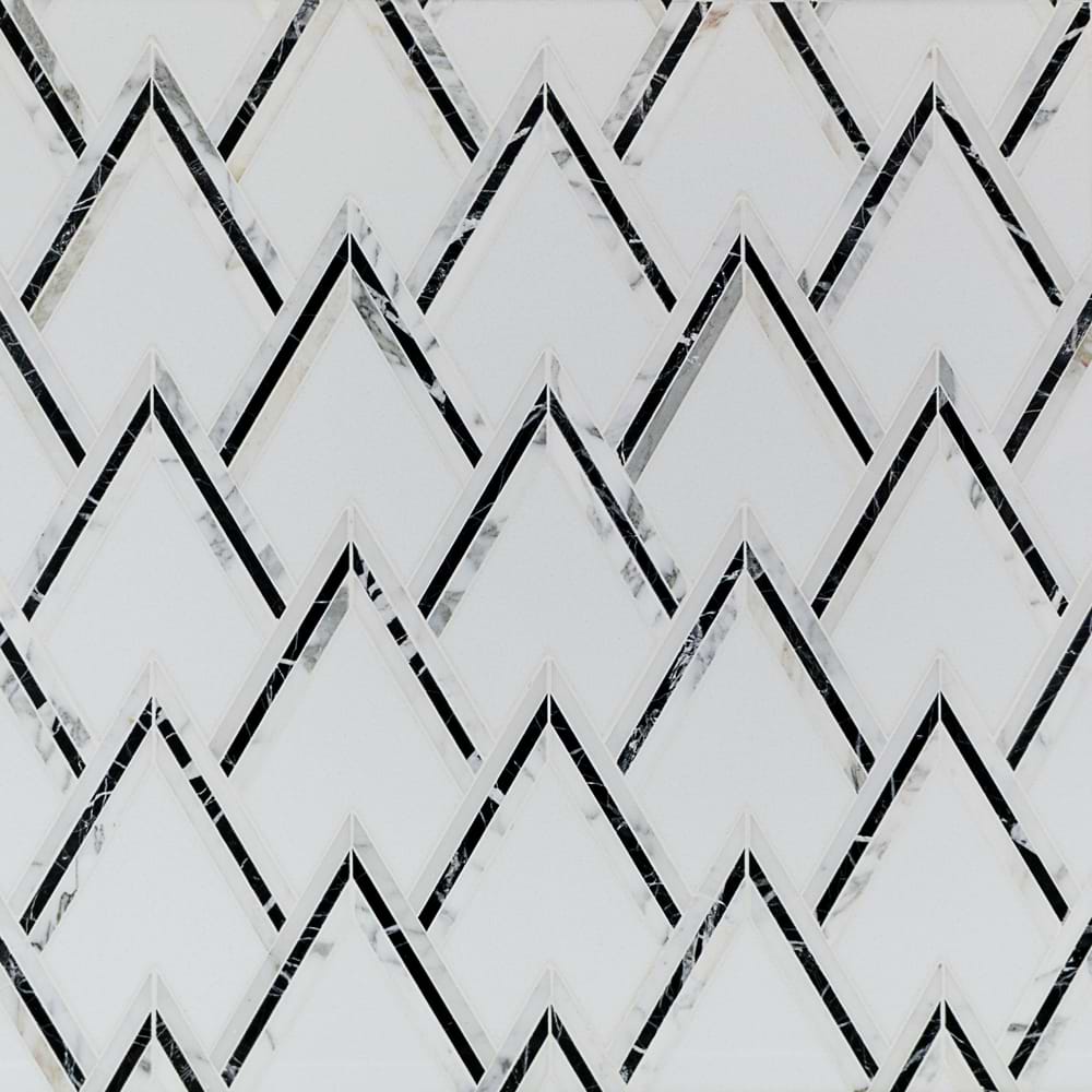 Close Out - Vanessa DeLeon - Crystallized Thassos with Nero Marquina & Calacatta Line