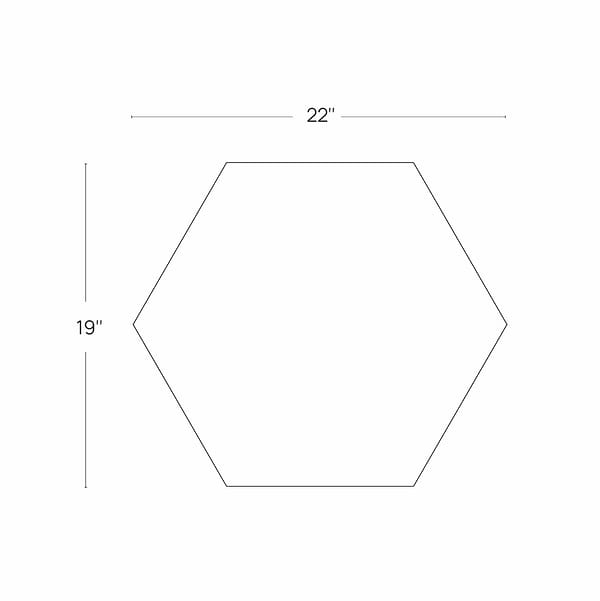 Close Out - Angela Harris San Francisco White 20" Hexagon Matte Porcelain