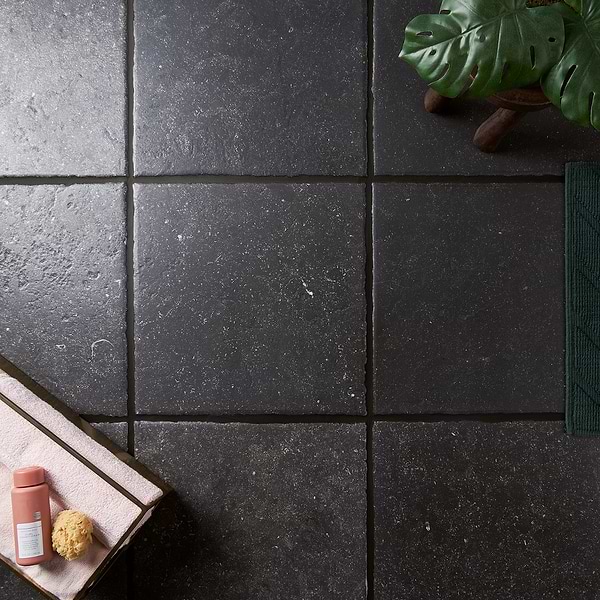 Castlerock Belgian Bluestone 18x18 Roman Finish; in Belgian Bluestone; for Backsplash, Bathroom Floor, Bathroom Wall, Commercial Floor, Floor Tile, Kitchen Floor, Kitchen Wall, Outdoor Wall, Shower Wall, Wall Tile; in Style Ideas Farmhouse, Industrial, Modern, Rustic