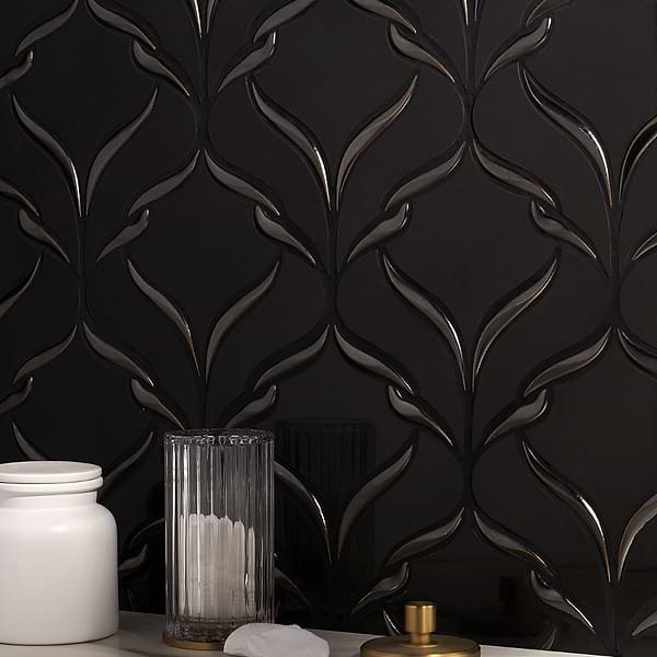 Cinque Terre Black Jade; in Black + Metallic Black Jade + Ceramic; for Backsplash, Bathroom Wall, Kitchen Wall, Outdoor Wall, Shower Wall, Wall Tile; in Style Ideas Classic, Contemporary, Craftsman, Mid Century, Traditional, Transitional