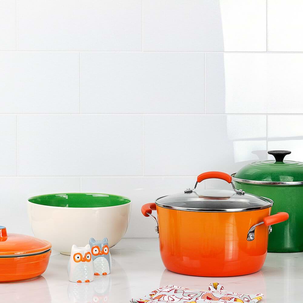 Close Out - Crystal Tech White 6x12; in White Crystalized glass; for Backsplash, Bathroom Floor, Bathroom Wall, Commercial Floor, Floor Tile, Kitchen Floor, Kitchen Wall, Outdoor Wall, Shower Wall, Wall Tile; in Style Ideas Cottage, Farmhouse, Industrial, Mid Century, Traditional