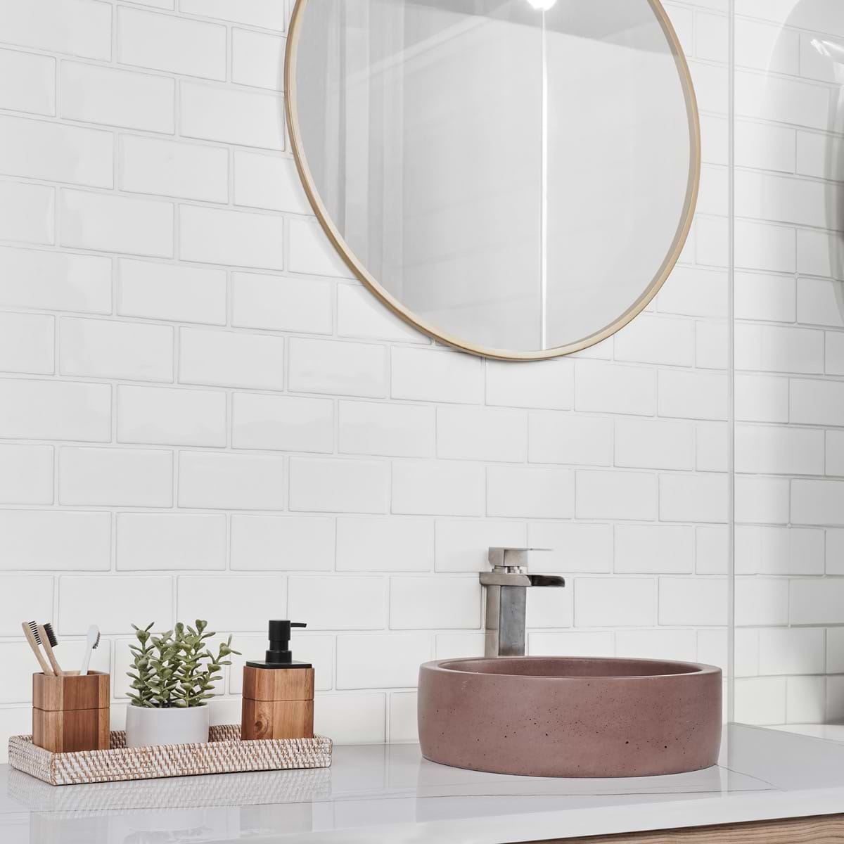 Shop Baroque Glass Subway Natural 3x6 | SohoStudioCorp.com