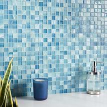 Kalama Sea Blue 1x1 Polished Glass Mosaic