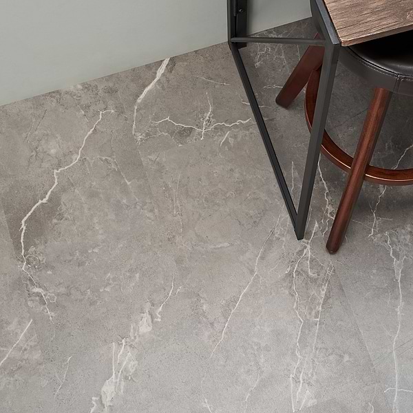 Crosby Chauny Marble Dark Beige 12x24 -  5.0mm/28mil Wear Layer -  Rigid Click Matte Luxury Vinyl