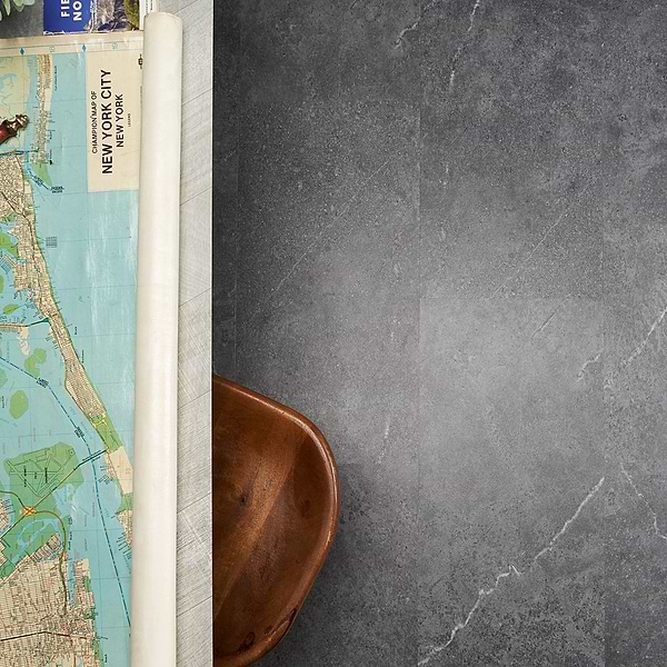 Crosby Juneau Sandstone Dark Gray 12x24 -  5.0mm/28mil Wear Layer - Rigid Click Matte Luxury Vinyl