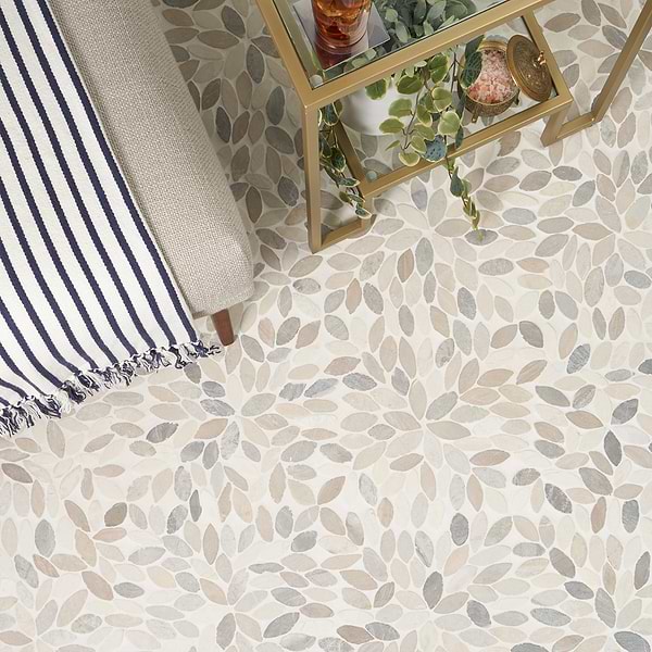Pebblestone Flower Lombok Natural Stone Honed Pebble Tile