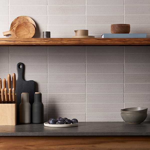 Close Out - Rugrose Silver 3x10; in Silver Gray White Body Ceramic; for Backsplash, Bathroom Wall, Kitchen Wall, Shower Wall, Wall Tile; in Style Ideas Contemporary, Craftsman, Industrial, Modern, Rustic