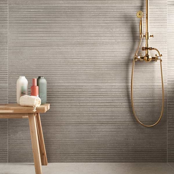 Chevalier Deco Grigio 24x48; in Gray Colorbody Porcelain; for Backsplash, Bathroom Floor, Bathroom Wall, Floor Tile, Kitchen Floor, Kitchen Wall, Outdoor Wall, Pool Tile, Wall Tile; in Style Ideas Classic, Contemporary, Mid Century, Traditional, Transitional