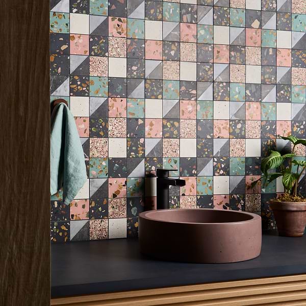 Elizabeth Sutton Terrazzi Lark Mixed Finish Marble + Terrazzo