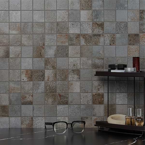 Angela Harris San Francisco Graphite 2x2 Matte; in Gray Porcelain; for Backsplash, Bathroom Floor, Bathroom Wall, Commercial Floor, Floor Tile, Kitchen Floor, Kitchen Wall, Outdoor Floor, Outdoor Wall, Pool Tile, Shower Floor, Shower Wall, Wall Tile; in Style Ideas Classic, Contemporary, Industrial, Mediterranean, Transitional