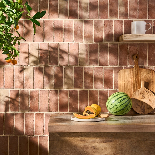 Clay House Red 2x6 Terracotta; in Red Terracotta; for Backsplash, Bathroom Floor, Bathroom Wall, Floor Tile, Kitchen Floor, Kitchen Wall, Shower Floor, Shower Wall, Wall Tile