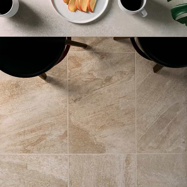 Oberon Sand Beige 18x26; in Porcelain; for Backsplash, Bathroom Floor, Bathroom Wall, Commercial Floor, Floor Tile, Kitchen Floor, Kitchen Wall, Outdoor Floor, Outdoor Wall, Pool Tile, Shower Floor, Shower Wall, Wall Tile; in Style Ideas Farmhouse, Mid Century, Rustic, Traditional, Transitional
