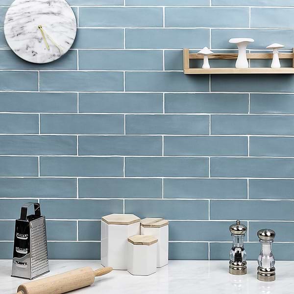 Colonial Sky Matte 3x12; in Light Blue White Body Ceramic; for Backsplash, Bathroom Wall, Kitchen Wall, Shower Wall, Wall Tile; in Style Ideas Beach, Classic, Contemporary, Cottage, Craftsman, Farmhouse, Industrial, Mediterranean, Mid Century, Modern, Traditional, Transitional, Tropical