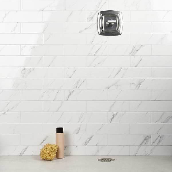 Ducale Statuario White 3x12 Polished Ceramic Tile