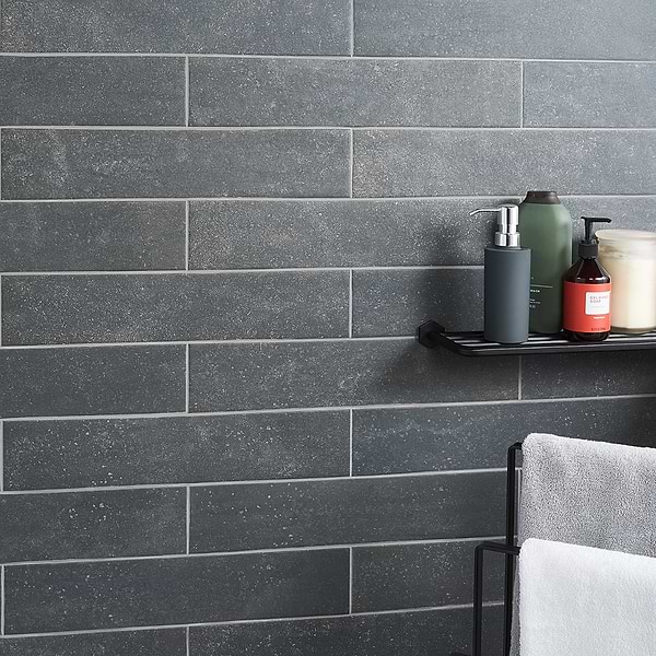 Casterly Rock Antracita Dark Gray 4x19 Matte Porcelain Subway Tile