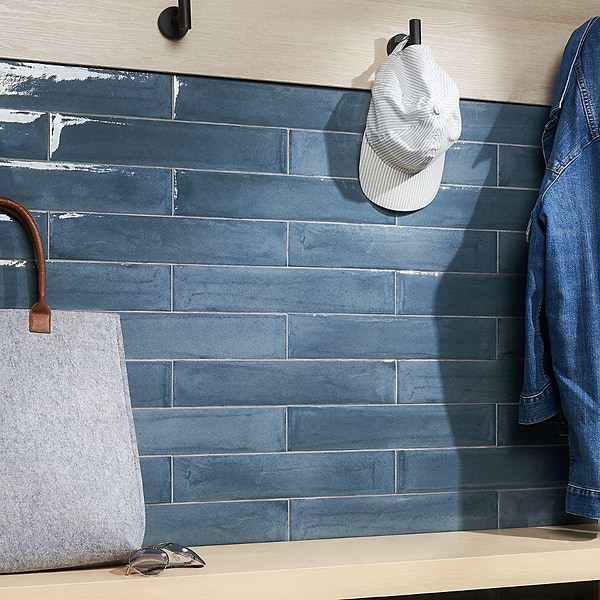 Frammenti Brick Blue Note 3x16 Polished Porcelain